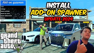 CARA PASANG ADDON VEHICLE SPAWNER TERBARU 2024 GTA 5  GTA 5 MODS [upl. by Lonnard]