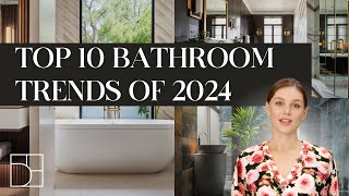 The Best Bathroom Trends of 2024  Interior Design Trends [upl. by Eniarda]