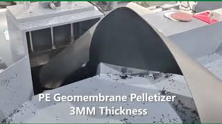 Geomembrane Crusher Plastic Pelletizer Resource Conservation Recycling and Granulation [upl. by Nohtanoj]