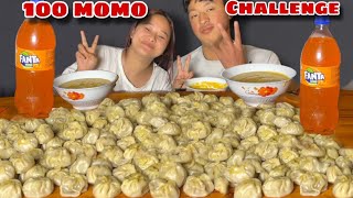 DEWAR BABU SANGA 100 MOMO CHALLENGE 🤤❤️ MOMO SABAI KHATAM VAYO Kİ NAI  MOMO MUKBANG 🙌 [upl. by Lav995]