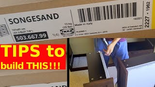 Tips on IKEA SONGESAND 6 Drawer Dresser Building and Tricks HOW to build Songesand [upl. by Hnao353]