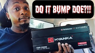 1 Hyanka 1500 watt Amplifier On 4 Hyanka 15s BlowThru Build 05 Ohm Testing [upl. by Robyn442]