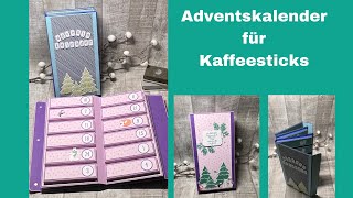 Adventskalender für Kaffeesticks basteln 💚 Geschenkidee 💚 Adventszeit 💚 Stampin‘ Up 💚 DIY 💚40 [upl. by Hannibal]