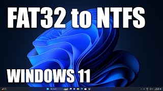 How to Convert FAT32 to NTFS Windows 11 Without Data Loss [upl. by Kwan]