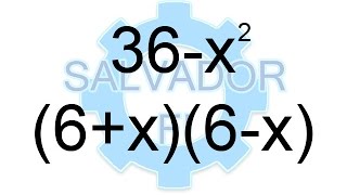 Diferencia de Cuadrados Binomio Conjugado y Factorización  Álgebra  Salvador FI [upl. by Nodnas415]