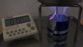 Alcohol Stove  Ultra Easy Tornado Stove boiling test [upl. by Rettke305]