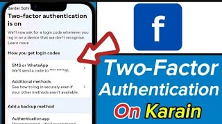 How to enable facebook twofactor authentication  Facebook two step verification [upl. by Ludovika]