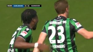 Karlsruher SC vs Hannover 96 12 Marcel Halstenberg amp Andreas Voglsammer score in win Match recap [upl. by Eiznekcam218]