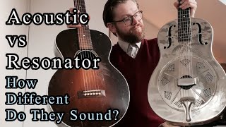 Resonator Guitar vs Acoustic Guitar  Sound Clips and Comparisons [upl. by Coraline]