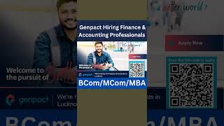 Genpact Walkin Drive for Finance amp Accounting BComMComMBA job finance accounting [upl. by Farrison]