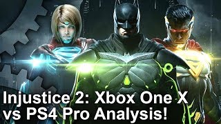 4K HDR Injustice 2 Xbox One X vs PlayStation 4 Pro Graphics Comparison [upl. by Tenay132]