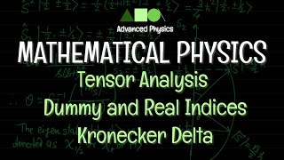 Mathematical Physics  Tensor Analysis  Dummy and Real Indices  Kronecker Delta [upl. by Artus512]