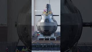 Royal Navys hunterkiller submarine HMS Agamemnon enters water for first time [upl. by Follansbee]