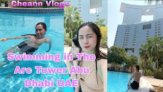 Swimming in The Arc Tower Abu Dhabi UAE swimming  Cheann Vlogs🇦🇪🇵🇭 [upl. by Netsirt631]