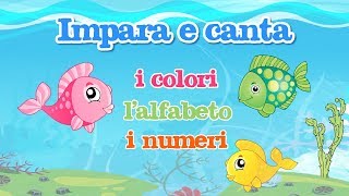 Impara con gli amici pesciolini i colori lalfabeto e i numeri  canzoni MelaEducational [upl. by Etteyafal797]