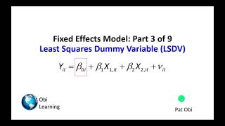 Panel Data Regression 3of9 – Fixed Effects LSDV [upl. by Meredeth]