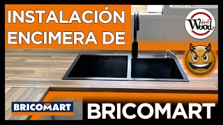 ✅ Como instalar 1 ENCIMERA de cocina DE MADERA🌲 LAMINADA DE Bricomart 😈 DIY [upl. by Nostrebor]