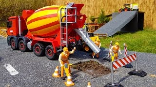 BRUDER TRUCK construction company Cement mixer Mercedes Benz [upl. by Garek]