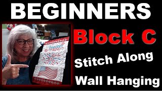 Join The Embroidery Fun With Designs By Juju Wall Hanging  Block C Stitch Along [upl. by Dowell]