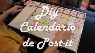 DIY Calendário Quadro Branco com postit [upl. by Ecyoj]