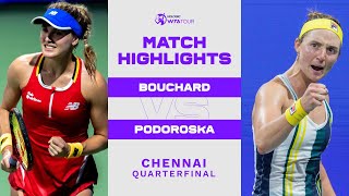 Eugenie Bouchard vs Nadia Podoroska  2022 Chennai Quarterfinal  WTA Match Highlights [upl. by Rosalba478]