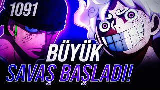 BÜYÜK SAVAŞ BAŞLADI  LUFFY VS KİZARU  ONE PİECE 1091 BÖLÜM İNCELEMESİ [upl. by Elatia710]