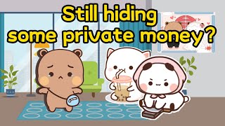 Bubu secretly hid money😏 Bubududu  Animation Stories bubududu funny couple cartoon cute [upl. by Rubetta]