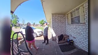 Doorbell camera captures heated exchange between two people who claim to own same house [upl. by Trstram654]