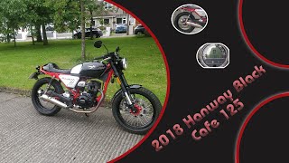 2018 hanway black cafe 125 review 125hanway scrambler 125 review [upl. by Atiuqes]