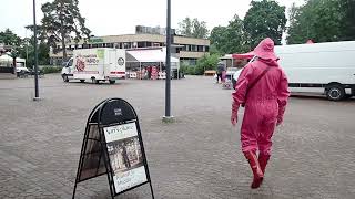 rainy day walk in pink rainwear [upl. by Walcott]