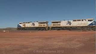 GE Dash 9s down under  Australian trains and railroads [upl. by Bevin]