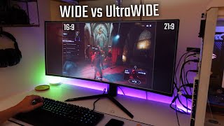 Wide vs UltraWide Monitors  169 vs 219  1080P 1440P and 4K Gaming Benchmarks [upl. by Neellok652]