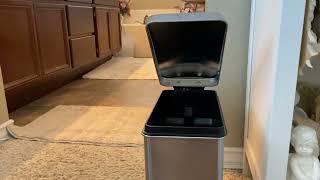 simplehuman 10 Liter  26 Gallon Stainless Steel Bathroom Trash Can Quick Review [upl. by Vanhook]