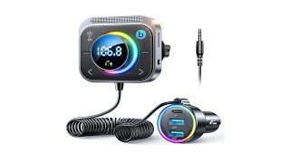 Review Bluetooth 53 FMAUX Bluetooth Car Adapter JOYROOM【Air Vent Installation amp Bass Boost】 [upl. by Nnylaehs]