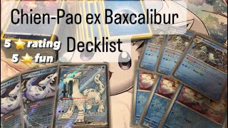 The best way to run ChienPao ex Baxcalibur deck  deck profile Pokémon TCG [upl. by Ihcas]