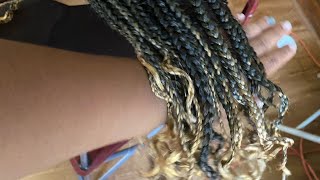 How to do Box braids on natural thick hair 4chair hairstyle braids braidstyles ✨✨ [upl. by Gudrun971]