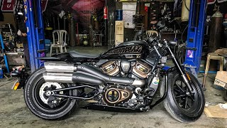 Full exhaust system on a 2024 Harley Davidson Sportster S [upl. by Beatrisa]