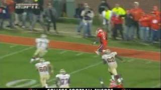 Clemson vs FSU McDaniel on Ponder Collision after interception [upl. by Anitniuq]