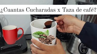 Cuantas cucharadas de café se deben poner en la cafetera de 8 tazas  cuantas cucharas por taza ok [upl. by Ellivnarg]