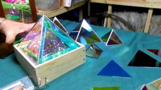 Dichroic Boro Glass Infinity Mirror Effect Pyramids 004 [upl. by Phaedra]