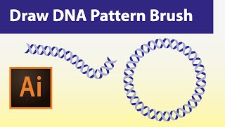 Draw DNA Pattern Brush in Adobe Illustrator 2020  Illustrator for scientists  Graphical abstract [upl. by Leiria]