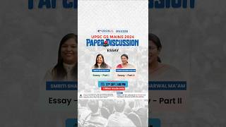 Open Session  UPSC GS Mains 2024  Paper Discussion  Essay I 27th September 1 PM [upl. by Eiuqnimod636]