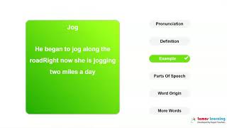 JOG  Definition pronunciation grammar meaning  Practice grade 5 vocabulary [upl. by Beeson]