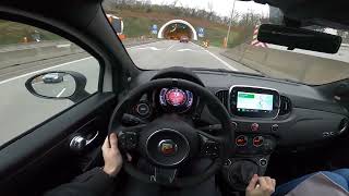 Abarth 595C Cabrio Competizione 180 HP  Full POV Test Drive [upl. by Gery]