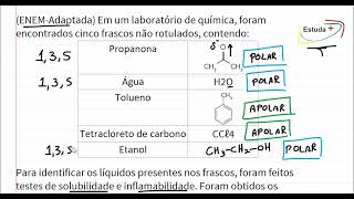 Polaridade solubilidade entre outras propriedades para identificar uma substância [upl. by Lirva]