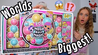 ASMR UNBOXING THE WORLDS BIGGEST MYSTERY ADVENT CALENDAR😱🎁LOL MEGA BALL MAGIC 60 BALLS🫢⁉️ [upl. by Enaile487]