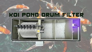 How Rotary drum filter  Bio filter tank System Work for Koi pond [upl. by Lamiv991]