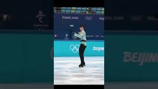 Yuzuru Hanyu Quad Axel Olympics 2 Angles Slow Motion shorts [upl. by Anabelle848]