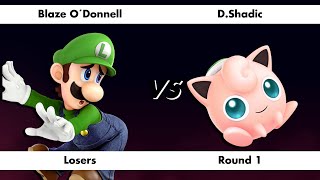 Red District v4  Losers Eights  Blaze O´Donnell Luigi vs DShadic Jigglypuff [upl. by Bethezel]