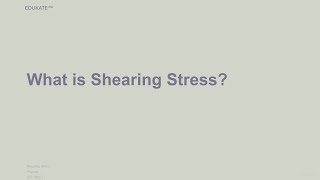 What is Shearing Stress [upl. by Akinak]